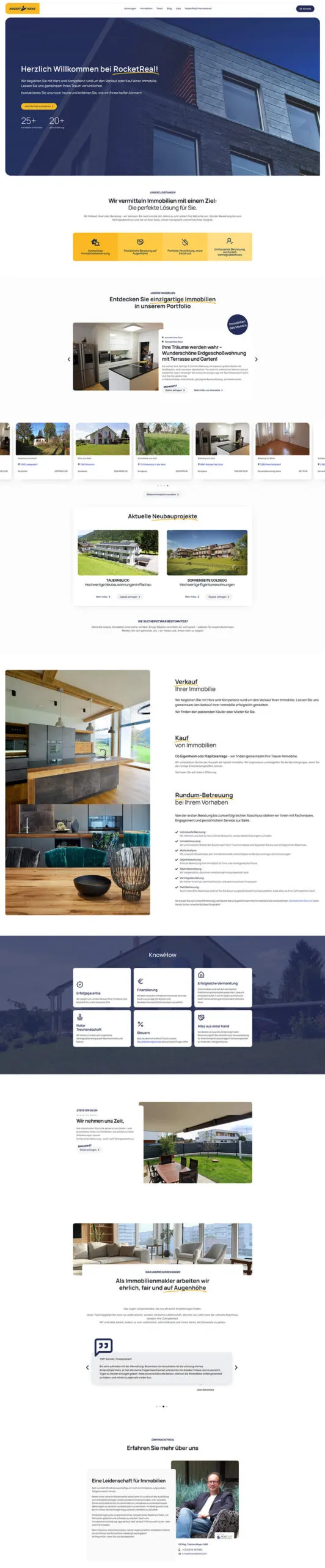 RocketReal Website Design