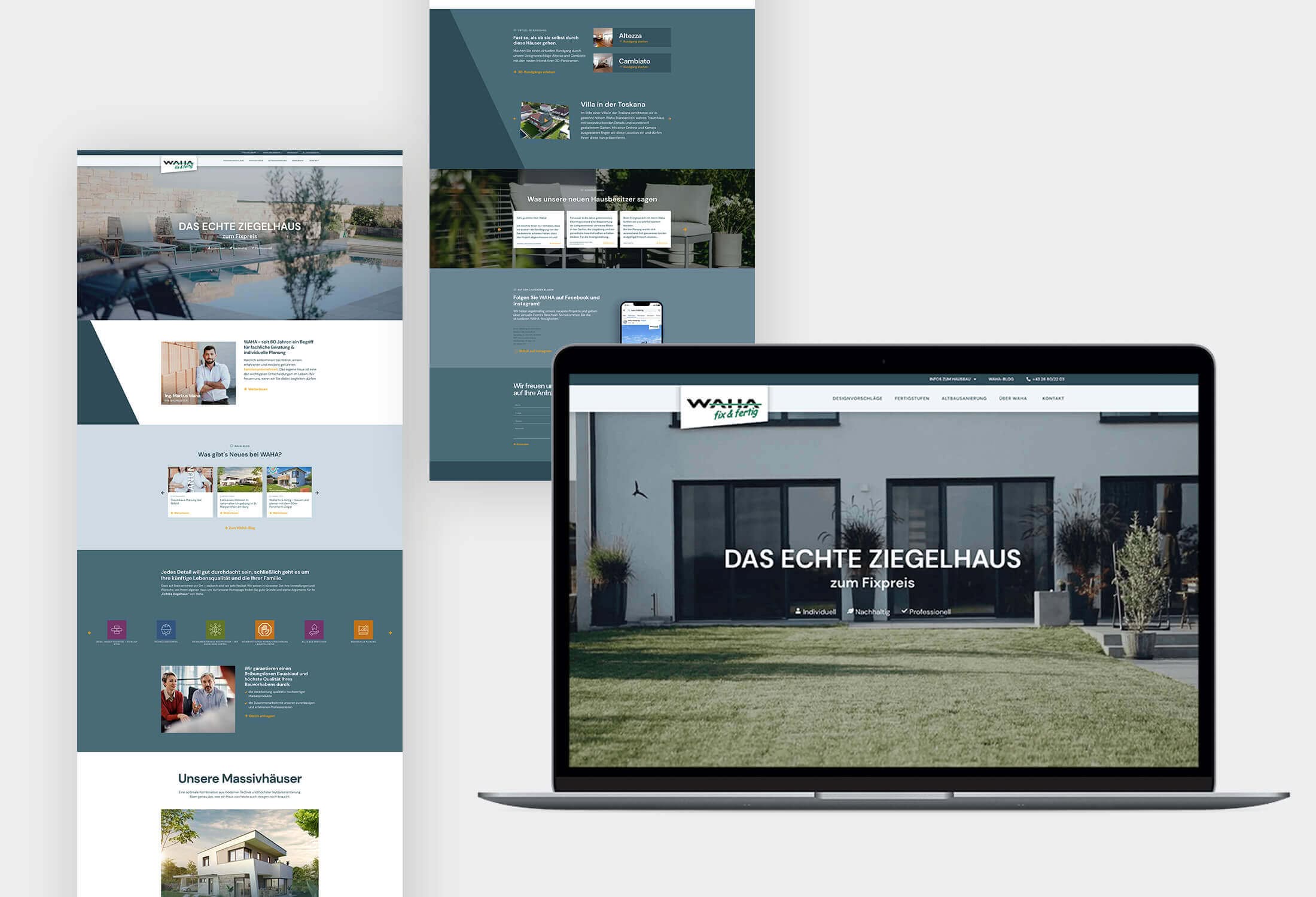 Webdesign Portfolio Projekt "WAHA" Baumeister